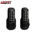 Lockey M230-DC - Mechanical Keyless Double Combination Deadlocking Spring Latch - Jet Black LK-M230-DC-JB